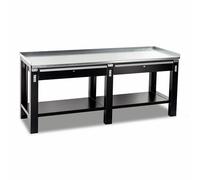 USAG / Banco da lavoro, piano in ACCIAIO + 2 Cassetti -SMONTATO Art.506 TAC 2000