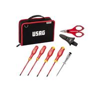 USAG / Borsa portautensili pieghevole con assortimento (6 pz) - Art. 007 FTSCOM