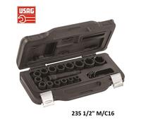 USAG SERIE CHIAVI A BUSSOLA MACCHINA ESAGONALI IN CASSETTA 235 1/2 M/C16