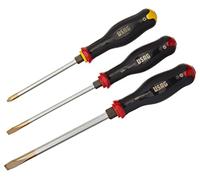 USAG U03240670 Serie 3 giraviti martellabili a Taglio e Croce, Nero, Pezzi