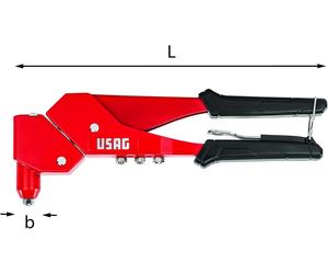 Usag U09950006 Rivettatrice Con Testa Orientabile 2.4÷4.8mm