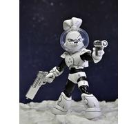 NECA Usagi Yojimbo - Action figure da collezione in scala 1:7, Space Usagi Yojimbo in bianco e nero