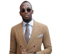 Usain Bolt (Brown Suit) Half Body Buddy Cutout