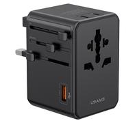 USAMS Adattatore da Viaggio Universale 4 in 1 65W Nero