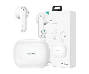 USAMS BHUSM01 US-SM001, TWS Bluetooth 5.0, microfono integrato, iOS Android AURICOLARI WIRELESS, Bianco