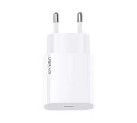 Usams, Caricatore compatto USB-C Powery Delivery 3.0 20W ultraveloce, Bianco