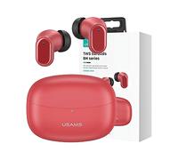 USAMS Cuffie Wireless Usams Per Telefoni Stereo Bluetooth 5.1 Tws Bhubh03 Smartphone, Rosso