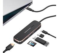 Usams Hub USB-C Multifunzione 6-in-1 Portatile – Trasmissione Dual 3.0, PD 100W, TF/SD, 4K