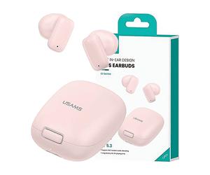 USAMS TWSID Bluetooth 5.3, microfono integrato, IPX4, PC e smartphone AURICOLARI WIRELESS, Rosa