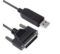 Usangreen Cavo di Programmazione USB per Fanuc CNC DNC Fanuc 6 10 11 12 15 16 18 21 Software Controllo del Flusso CNC-SW-25M, USB a DB25 Cavo Console Maschio per Fanuc, Costruito nel Chip FT231XS,