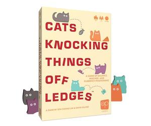 USAopoly | Cats Knocking Things Off Ledges | Gioco Da Tavolo Di Destrezza, Gioco Autonomo Con Torre In Legno, Gatti E Giocattoli | 2-4 Giocatori | 15+ Minuti