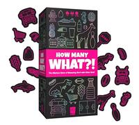 USAopoly How Many What?! - Hilarious Party Game of Ridiculous Comparisons - Family Game Night Favorite - For 3-8 Players - Ages 10+ - Includes 150 Cards, Dry-Erase Boards, and Tokens