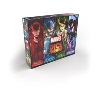 USAopoly Marvel Dice Throne 4-Hero Box with Scarlet Witch; Thor; Loki & Spider-Man - 2-4 Player Competitive Dice Game | The OP Games | English