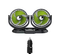 USB 12 V Portatile Per Testa Auto Fan Air Fan Auto Forte 360 Gradi Raffreddamento 2 Ingranaggi Con 2 Porte USB Ventilatori Portatile Oscillante Flessibile Per Scrivania Silenzioso
