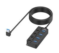 USB 2.0 4 Port Adapter Data Splitter con pulsanti di accensione toccanti facili per il collegamento rapido del dispositivo