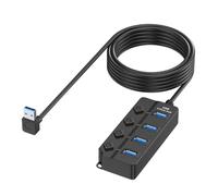 USB 2.0 4 Port Adapter Data Splitter con pulsanti di accensione toccanti facili per il collegamento rapido del dispositivo