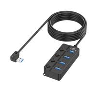 USB 2.0 4 Port Adapter Data Splitter con pulsanti di accensione toccanti facili per il collegamento rapido del dispositivo