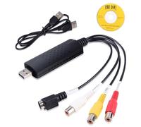 USB 2.0 AudioVideo Grabber Convertitore, VHS su PC, Capture Card per videocassette, adatto per VHS VCR DVD Hi8 Video 8 Mini DV, compatibile con Windows 10 8 7 e Mac