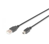 DIGITUS 3010810S - Cavo USB 2.0, da connettore A a connettore Mini B, 1,0 m.