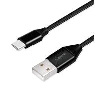 USB 2.0 Connection Cable, USB (Type A) to USB (Type C) Black, 0.3 m