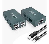 USB 2.0 Extender, Extender USB over Ethernet Cat 5e/6/7 trasmissione 50 m/165 ft, USB Lan Extender UTP, Estensore USB Rj45 supporto Windows/MacOS/Linux ecc.