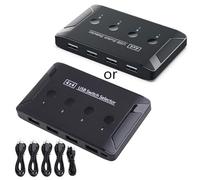 USB 2.0 Selettore 4 Computer Condivisione 4 Dispositivi USB Switcher Adattatore KVM Hub Per Stampante PC Scanner Tastiera