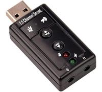 USB 2.0 Virtual 7.1 Channel Adattatore audio stereo Scheda audio esterna,con porte audio e microfono da 3,5 mm, amplificatore interno e controlli del volume