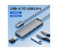 (USB 3.0-0.5M-Grigio) Vention USB C Hub ad alta velocitÃ 4 porte Adattatore splitter hub multi tipo