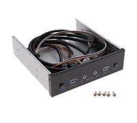 USB 3.0 2Port Unità Ottica Pannello Frontale Hub USB + Audio HD + Pulsante Interruttore di Alimentazione
