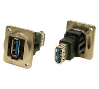 USB 3.0 A, Montaggio Pannello Passante Connettore, Metallo - Cliff Elettrica
