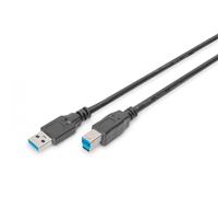 Digitus 1.8m, USB2.0-A/USB2.0-B cavo USB 1,8 m USB A USB B Nero