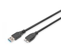 USB 3.0 connection cable, type A - micro B M/M, 1.0m, USB 3.0 conform, bl