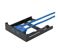 USB 3.0 Front Pannello Hub 2 Porta Espansione Bay, Pannello Frontale del Computer, Cavo Adattatore per PC Desktop 2.5 con Staffa da 20 Pin a USB3.0 60 Cm