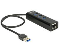 DeLOCK 62653 replicatore di porte e docking station per laptop Nero