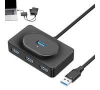 USB 3.0 Hub, 4-Port USB Splitter, High-Speed USB Extender, Slim USB Hub, Adattatore USB portatile, USB Hub per Laptops, USB Splitter per Phones, Compact USB Extender, Travel USB Hub, Safe USB Adapter,