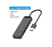 (USB 3.0 HUB SD TF) Vention USB C HUB 4 porte USB tipo C a splitter USB con alimentazione micro carica