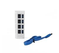 USB 3.0 Hub Splitter USB Extender 4 Porte USB Data Hub Con Interruttore di Alimentazione Individuale E Luce LED Usb Hub 3.0 Splitter