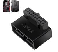 USB 3.0 Motherboard Adapter 90 Degrees - L-Shaped Male to Female Connector | High-Speed 19-Pin/20-Pin Front Panel Header | Internal Cable Extension for Desktop Motherboards | USB Adapter