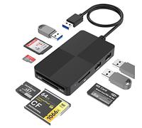 USB 3.0 Multi Card Reader,8 IN 1 SD Card Reader Hub Adapter per SD/TF/CF/XD/MS/Micro SD/USB 3.0,leggere 8 porte simultaneamente per SDXC SDHC CFI Micro SDXC/SDHC MS UHS-I,per Windows/Mac/Linux/Android