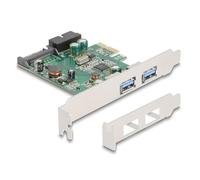 DELOCK 90096 - PCIe x1 > 2 USB 3.0 A esterne, 1 spina montante interna a 19 pin