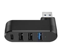 USB 3.0 Port Splitter Hub | 4-Port Multi USB Expander Adapter Station with Rotating Connector, High-Speed Data Transfer Splitter for Laptop, Desktop, Tablet, Console, Printer, Keyboard, Camera