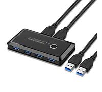 USB 3.0 Switch Hub Selettore 2 Pz Condivisione 4 Dispositivi per Tastiera Mouse Stampante