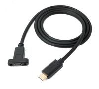 System-S Cavo USB 3.1 da 100 cm tipo C maschio a femmina, adattatore in nero
