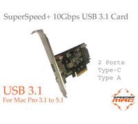 USB 3.2 Gen.1 (10Gbps) Pcie Card per Mac Pro 3.1 A 5.1 -usb C+A Comp USB 3.0