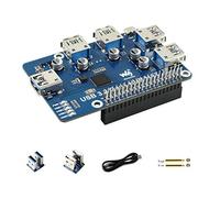 USB 3.2 Gen1 HUB HAT Purpose-made for Raspberry Pi 4,Compatible with Raspberry Pi 3 B+ 3 B 2B Zero/Zero W/2 W/Zero WH/2 WH,4x USB 3.2 Gen1 Ports,Compatible with USB 3.0/2.0/1.1,Driver-Free