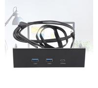 USB 3.2 Gen2x2 Front Panel Hub per PC | Drive Bay da 5,25 con 2 Porte USB-A e 1 di Tipo C | Trasferimento di Dati Ad Alta velocità da 20 Gbps | Connettore di 19-pin e Tipo-E