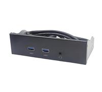 USB 3.2 Hub Splitter Floppy Bay 3.5 Mm Espansione Pannello Frontale Cuffie per Griglia Computer Computer 19Pin