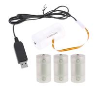 USB 5 V fino a 6 V LR20 D batteria Eliminatori USB alimentatore di rete 4 pezzi LR20 D ricambio adattatore di ricambio lampada LED sostituzione