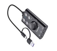 USB 7.1 Canale Scheda Audio Esterna Alta Fidelities Modulazione Vocale per Live Streaming Professionale Portatile Scheda Audio Esterna