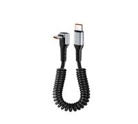 USB A/C Molla 6A 90° Ricarica Rapida per iPhone Samsung Xiaomi (Tipo C a Tipo C)